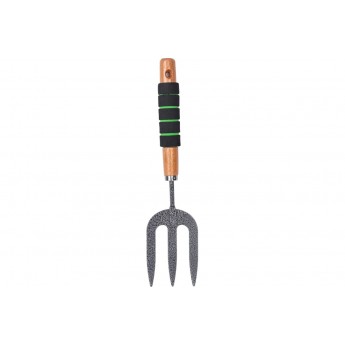 Посадочная вилка с 3 зубьями, деревянной ручкой и мягкой накладкой GIGANT GVER-05