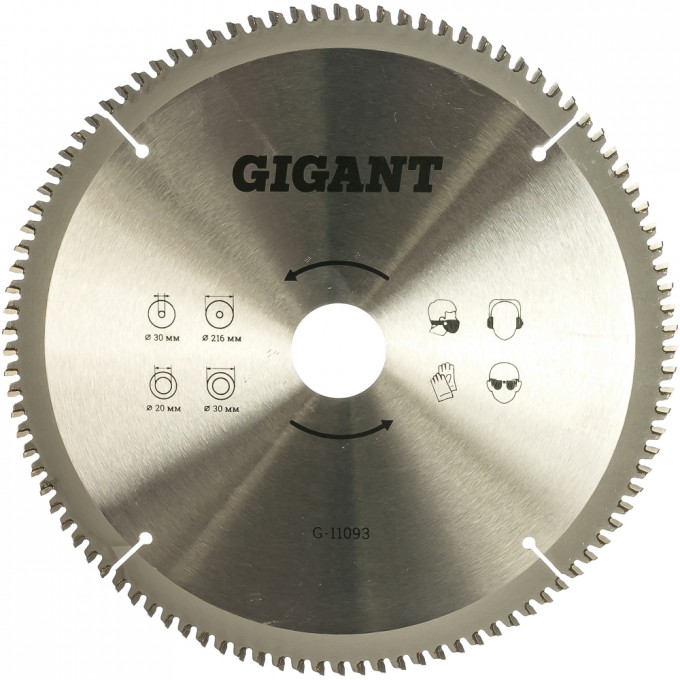 Диск пильный по алюминию (216x30 мм; Z100) GIGANT G-11093 15967748
