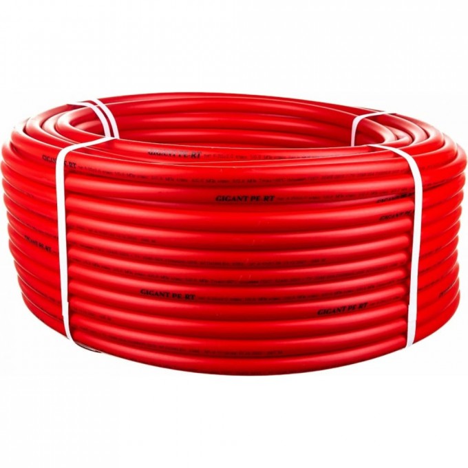Труба из полиэтилена повышенной термостойкости GIGANT PE-RT 20x2.0 мм, красный, 100 м GSG- 19794334